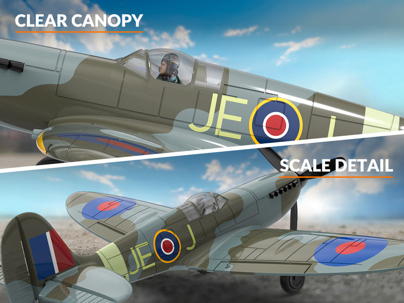 VOLANTEXRC スピットファイア (RTF) 4CH 400mm ジャイロ付き (15.7 インチ) 76112