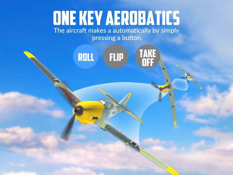 VOLANTEXRC P-51D Mustang 4-Chビギナー飛行機(Xpilotスタビライザー付き)-ワンキー曲技飛行(761-5)RTF