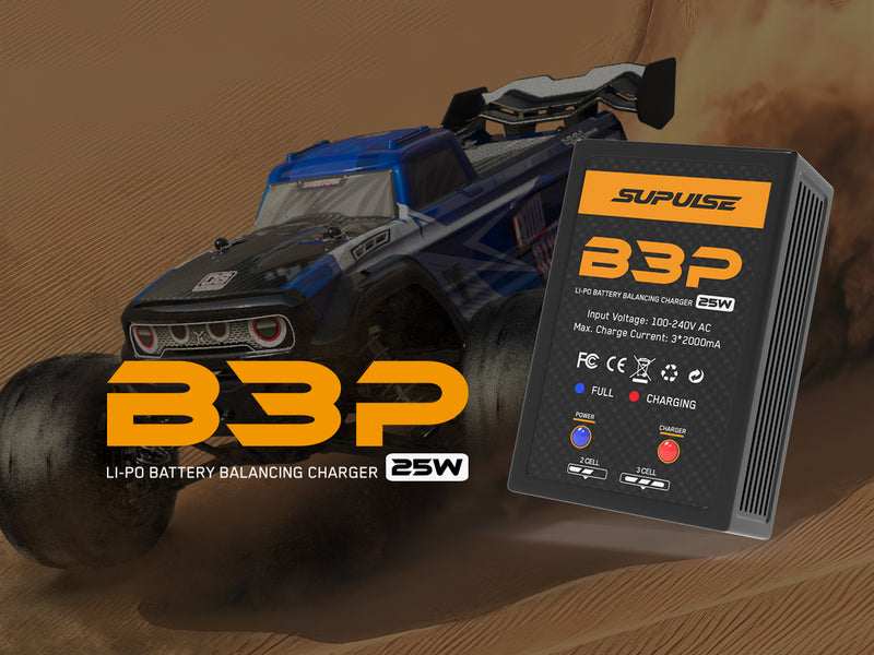 SUPULSE B3ACProLiPoバッテリー充電器2S-3S25WRCバランス充電器
