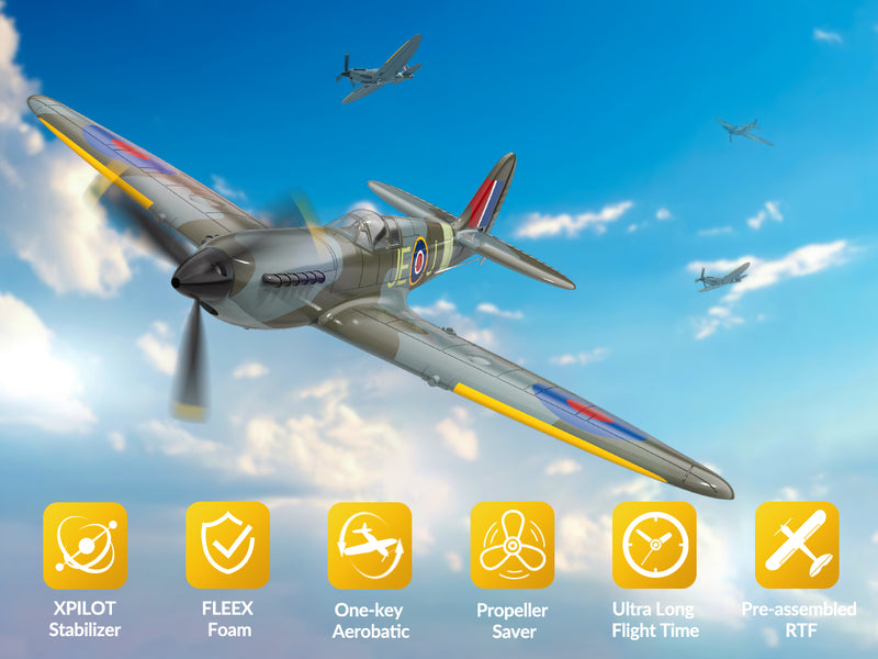 VOLANTEXRC スピットファイア (RTF) 4CH 400mm ジャイロ付き (15.7 インチ) 76112