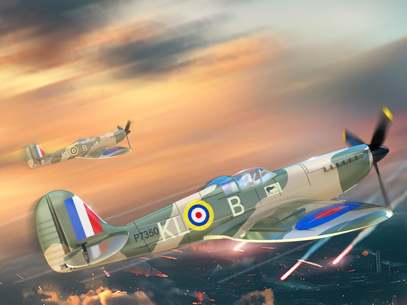 VOLANTEXRC P-51D Mustang 4-Chビギナー飛行機(Xpilotスタビライザー付き)-ワンキー曲技飛行(761-5)RTF
