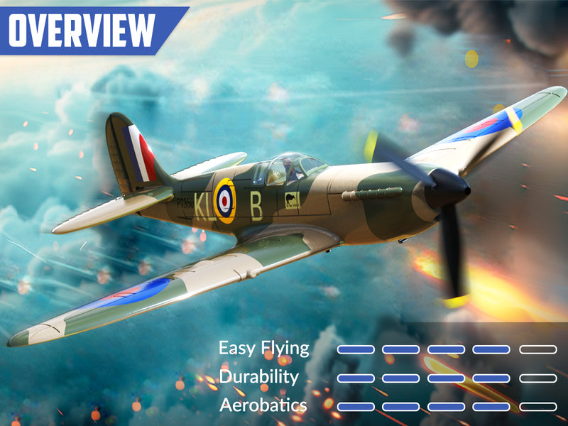 VOLANTEXRC P-51D Mustang 4-Chビギナー飛行機(Xpilotスタビライザー付き)-ワンキー曲技飛行(761-5)RTF