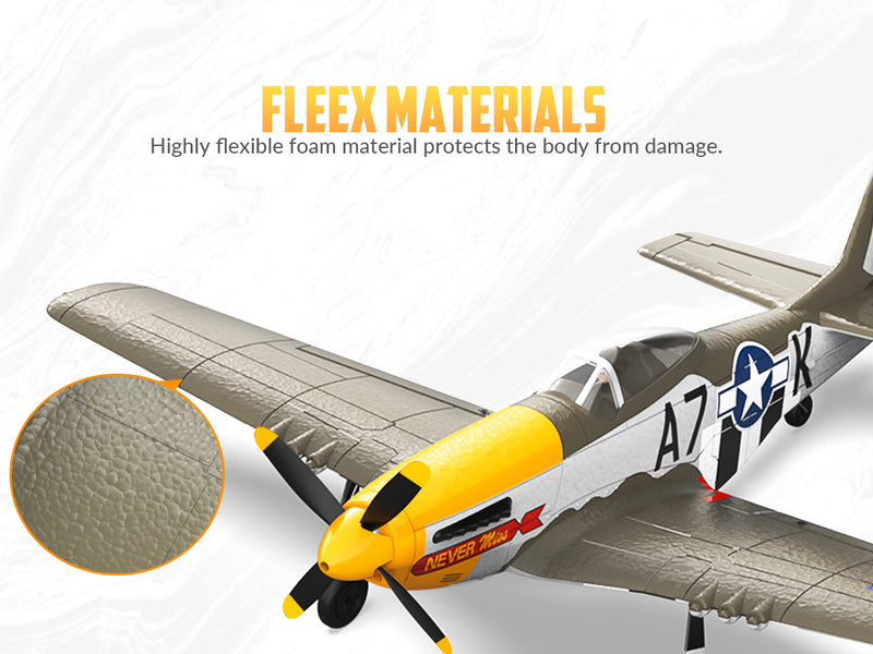 VOLANTEXRC 500mm P-51D マスタング (76802) PNP ラジオ、バッテリー、充電器なし