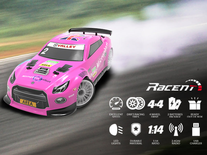 VOLANTEXRC 1:14スケール高速リモートコントロールスポーツレーシングドリフトカーRTR、LEDライト付き