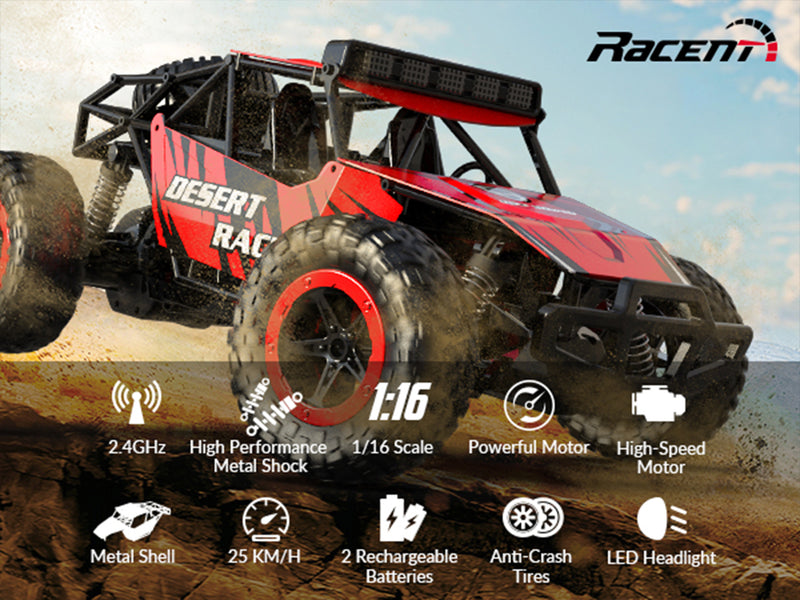 VOLANTEXRC1/16スケール4WD10MPH高速オールテレーンRCモンスタートラック(子供または大人、男の子または女の子向け)