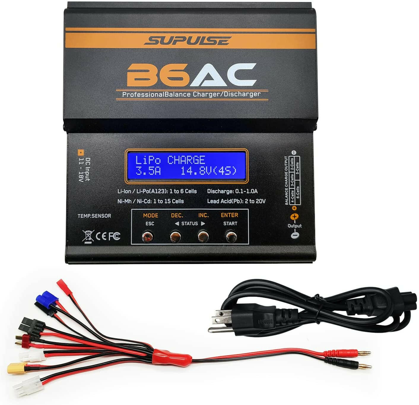 SUPULSE iMAX B6AC AC/DC RC Li-Po Balance Charger Discharger | EXHOBBY