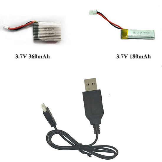2pcs 1S 3.7V Lithium Battery USB charger for all Small RC Planes - EXHOBBY