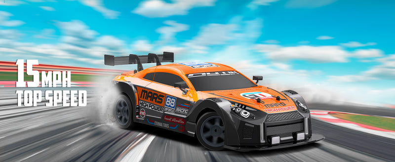 RACENT 1:16 RC ドリフトカー 4WD 18KM/H、バッテリー 2 本、スポーツモデルおもちゃの車両、子供、男の子、大人用