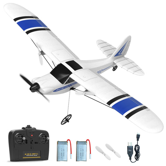 VOLANTEXRC Sport Cub S2 RC Plane with Gyro Stabilization System Ready to Fly for Beginners, 2.4Ghz 2-CH Remote Control Airplane RTF  (762-2)