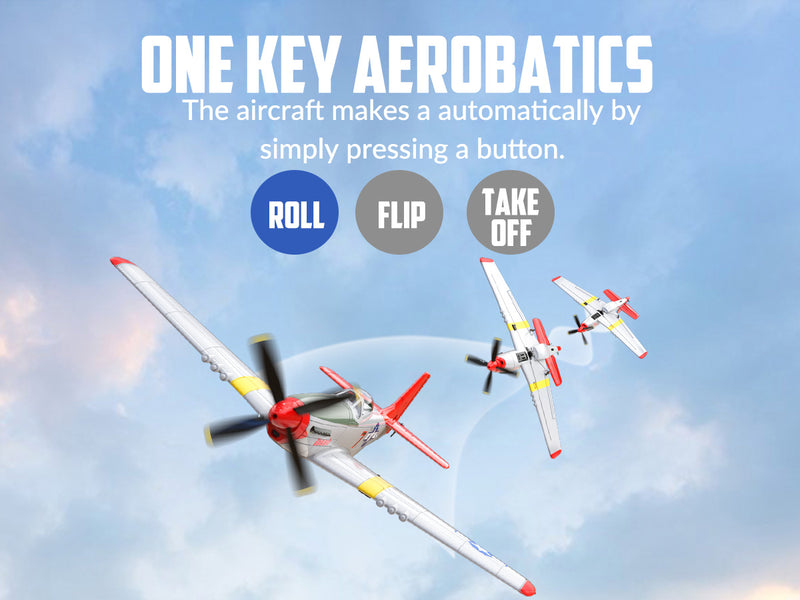 VOLANTEXRC マスタング P51 レッド(RTF) 4CH 400mm 初心者向け (15.7'') 76105