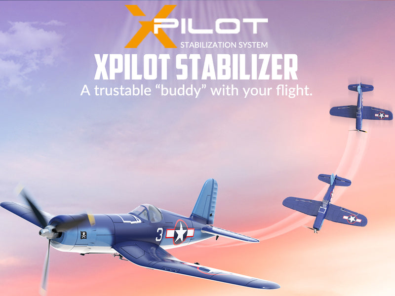 VOLANTEXRC Corsair F4U V2 (RTF) 4CH 400mm ワンキー曲技飛行 (15.7 インチ) 76108