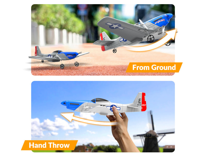 VOLANTEXRC P51D マスタング (RTF) 2CH 400mm 子供用 初心者向け (15.7'') 76203