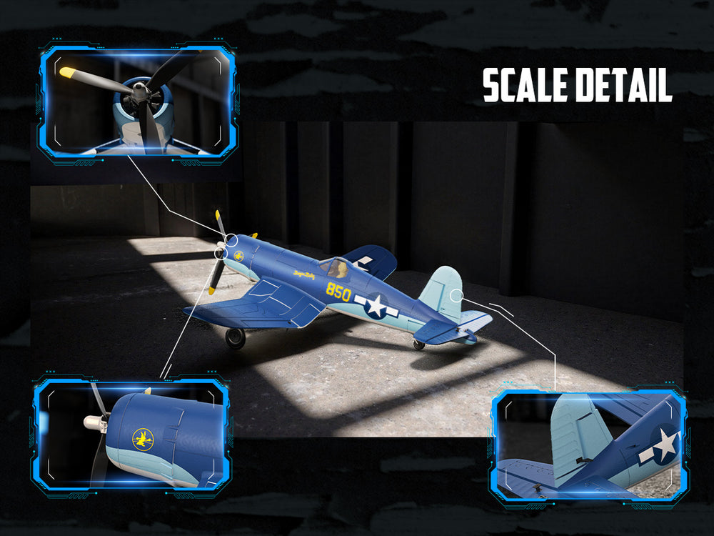 VOLANTEXRC ブラシレス RC 飛行機コルセア F4U - 500 ミリメートルリモートコントロール飛行機 RTF