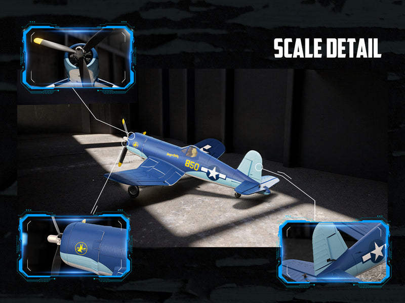 VolantexRC 500mm Corsair F4U更新モーター76803付きブラシレス