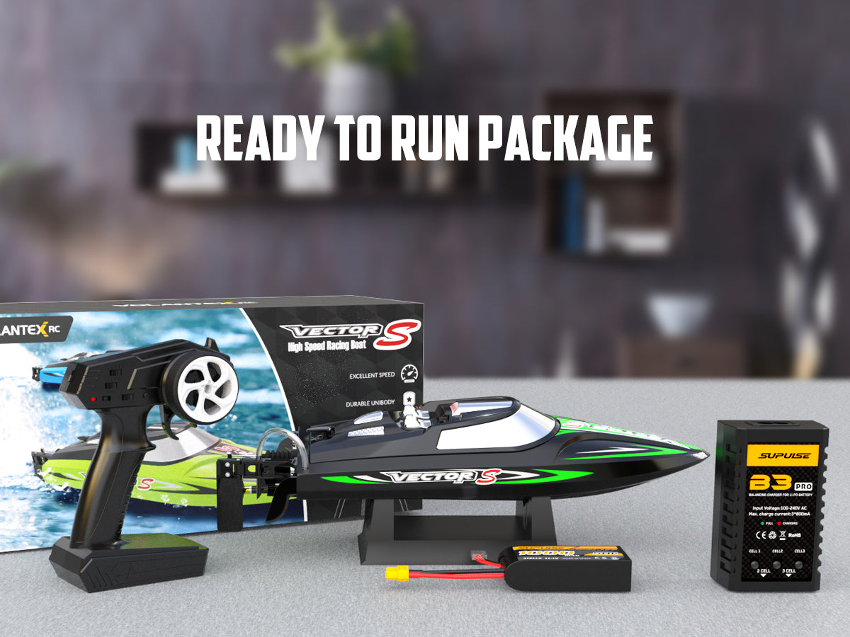 VOLANTEXRC Vector Sプールと湖用のセルフライティングとリバース機能を備えた高速RCボート（797-4ブラッシュド＆ブラシレス）