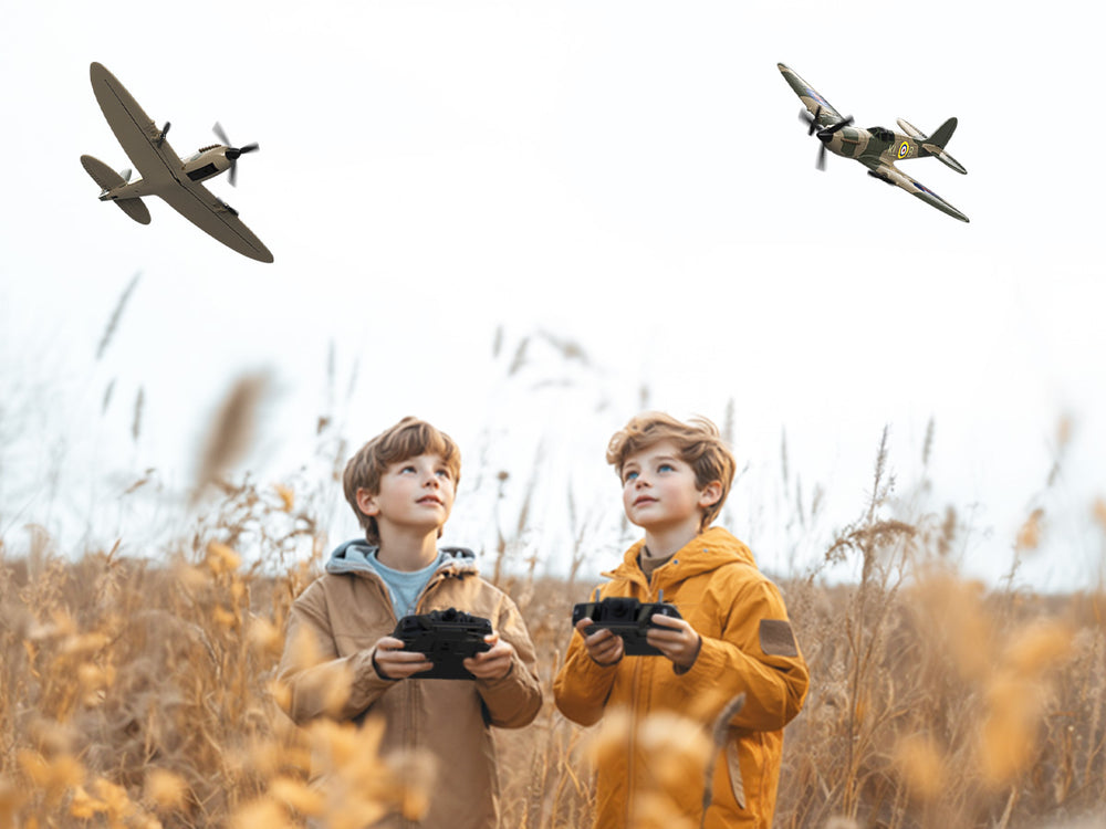 VOLANTEXRC 76205 スピットファイア RC 飛行機 RTF - 400mm 3CH WWII ウォーバード XPilot ジャイロ スタビライザー付き