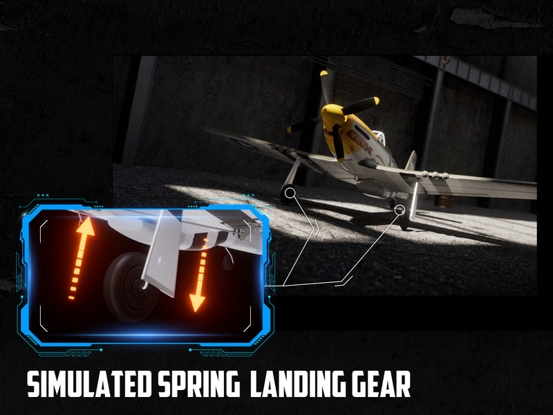 volantexrc 500mmマスタングP51ジャイロスタビライザー76802を備えたブラシレス