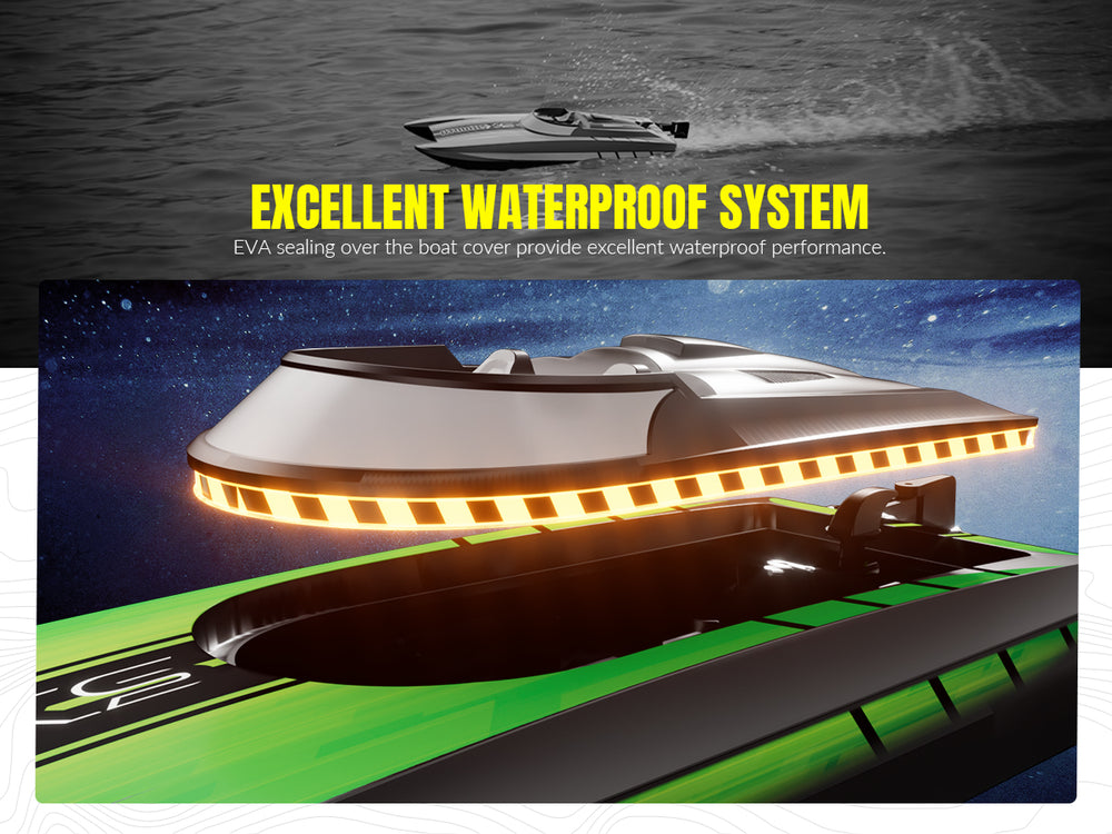 VOLANTEXRC Atomic XS 79505 Green RC Boat - 30MPH Pool Racer