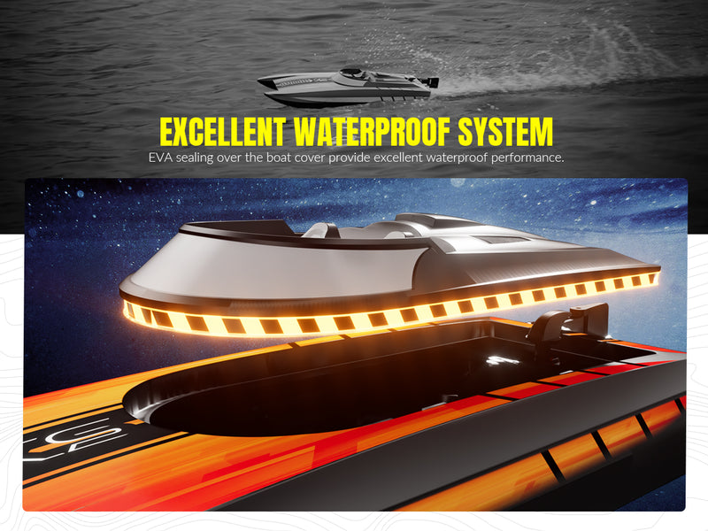 VOLANTEXRC Vector30 Mini Sefl-righting RCプールボート（子供と大人用）（795-3）RTRブラック