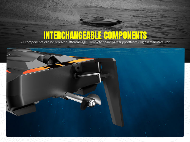 VOLANTEXRC Vector30 Mini Sefl-righting RCプールボート（子供と大人用）（795-3）RTRブラック