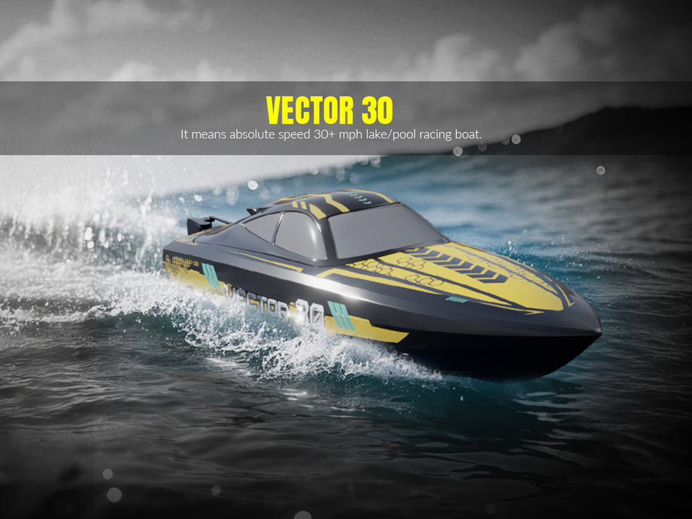 VOLANTEXRC Vector Sプールと湖用のセルフライティングとリバース機能を備えた高速RCボート（797-4ブラッシュド＆ブラシレス）