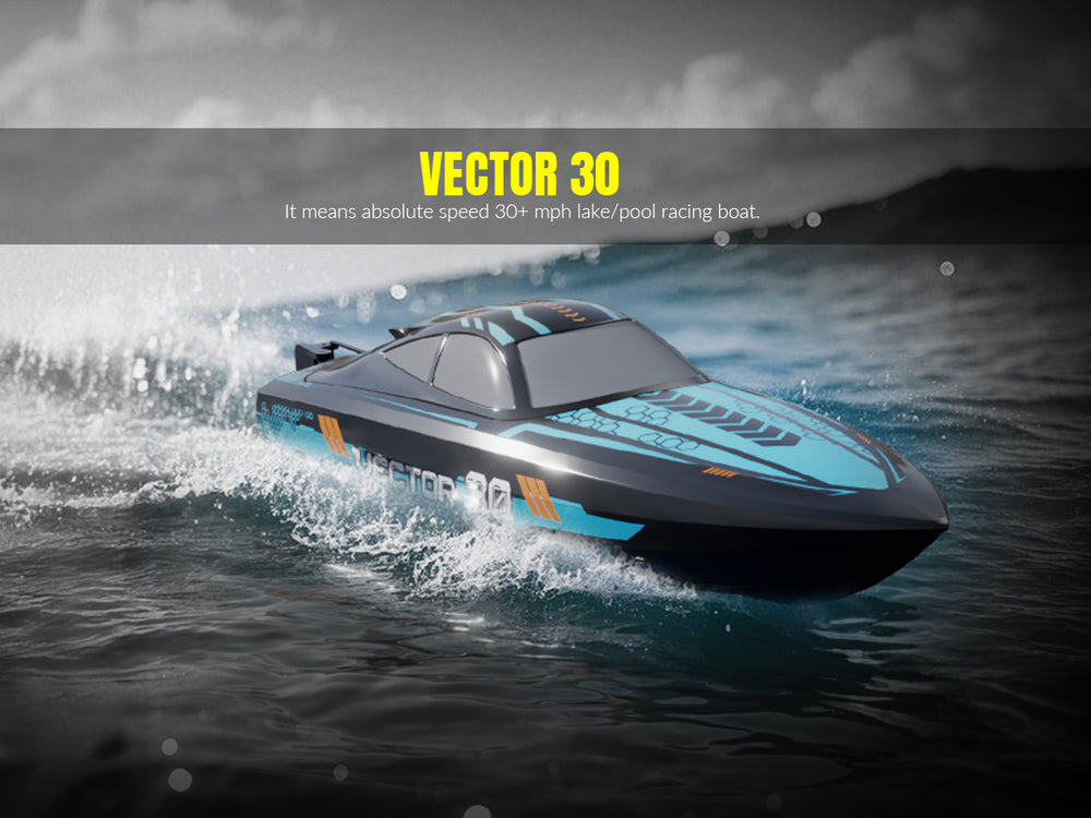 VOLANTEXRC Vector Sプールと湖用のセルフライティングとリバース機能を備えた高速RCボート（797-4ブラッシュド＆ブラシレス）