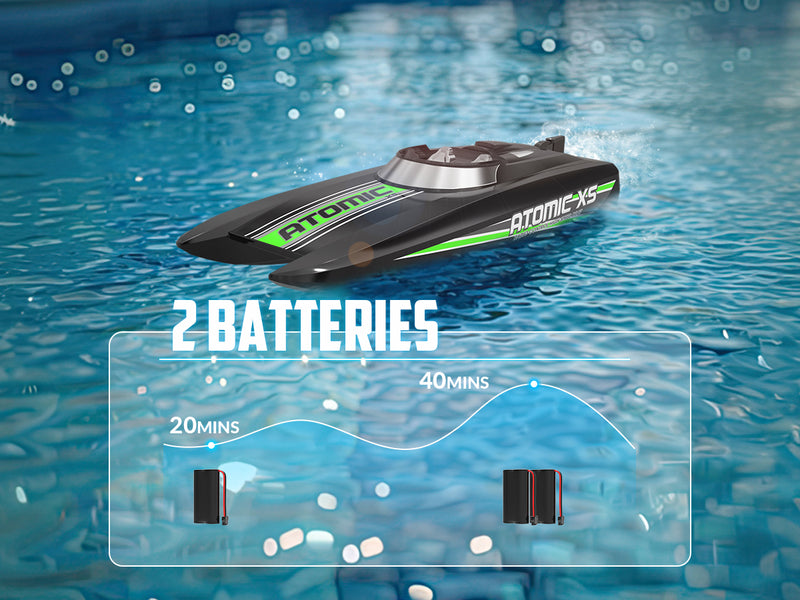 VOLANTEXRC Vector30 Mini Sefl-righting RCプールボート（子供と大人用）（795-3）RTRブラック