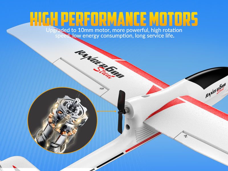 VolantexRC Ranger 600S White（RTF）4CH RC Glide（23.6 ''）76102S