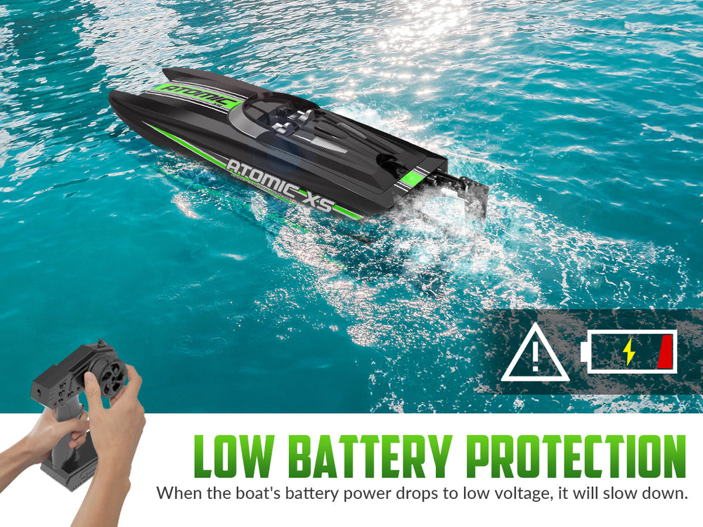 VOLANTEXRC Vector30 Mini Sefl-righting RCプールボート（子供と大人用）（795-3）RTRブラック