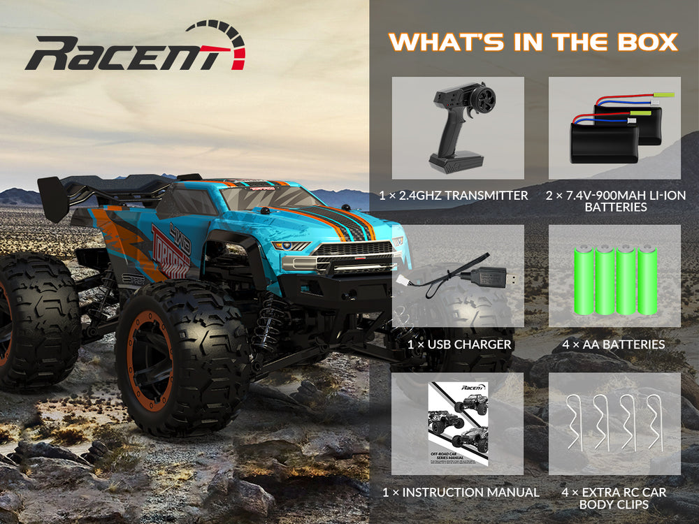 RACENT ブルートルネード 1/16 4WD オフロード RC カー 30MPH