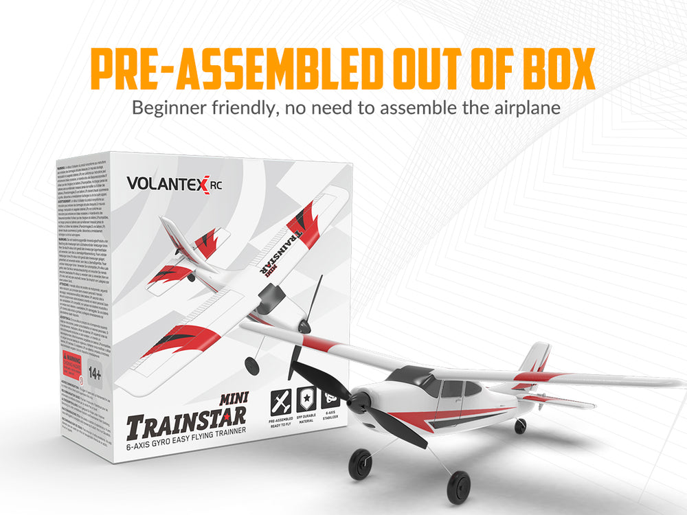 VOLANTEXRC Trainstar ミニ 3CH RC 飛行機 RTF トレーナー (初心者向け)
