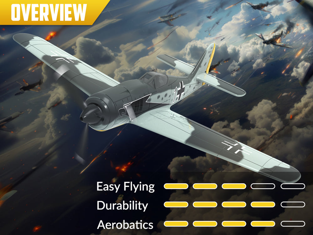 VOLANTEXRC FW190 ウォーバード：究極の初心者向けRC戦闘機