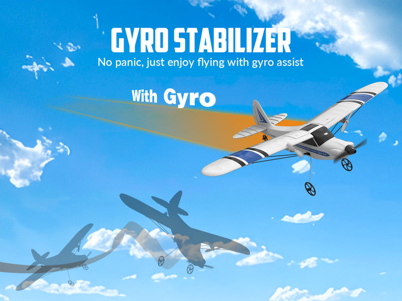 VOLANTEXRC Sport Cub S2 RC Plane with Gyro Stabilization System Ready to Fly for Beginners, 2.4Ghz 2-CH Remote Control Airplane RTF  (762-2)