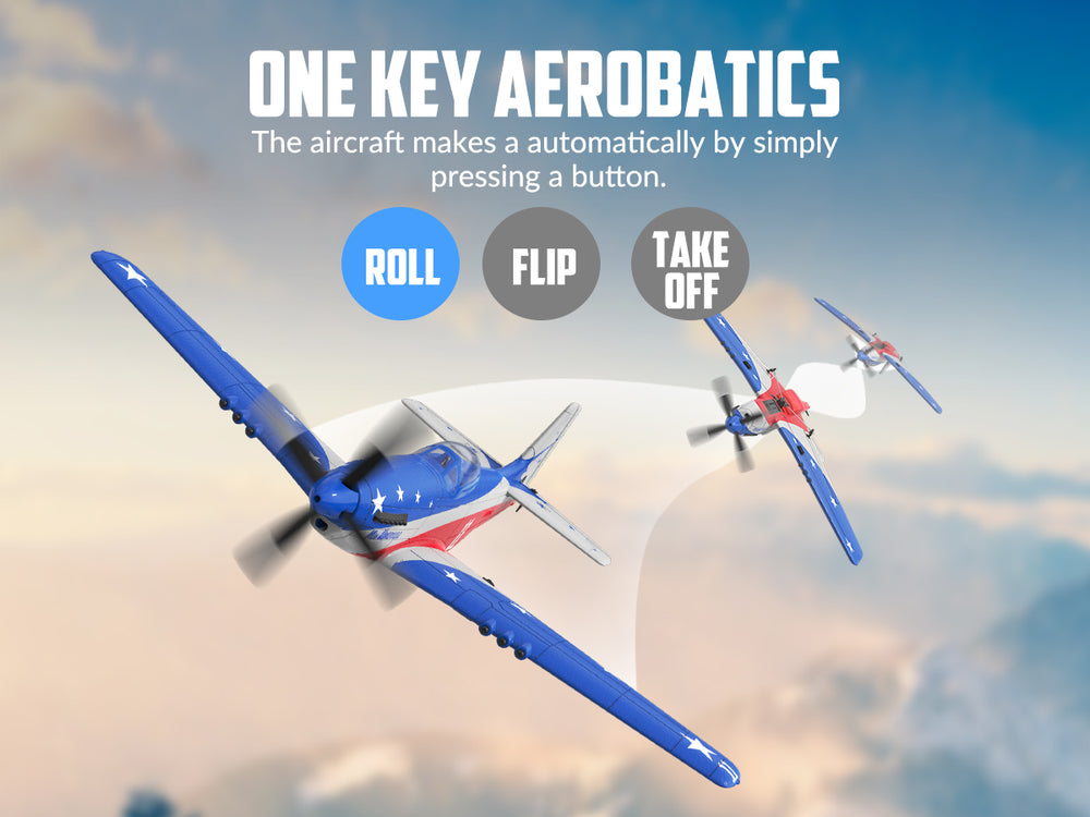 VOLANTEXRC ミス・アメリカ 4チャンネルRC飛行機 RTF（Xpilotスタビライザー付き）（76105）