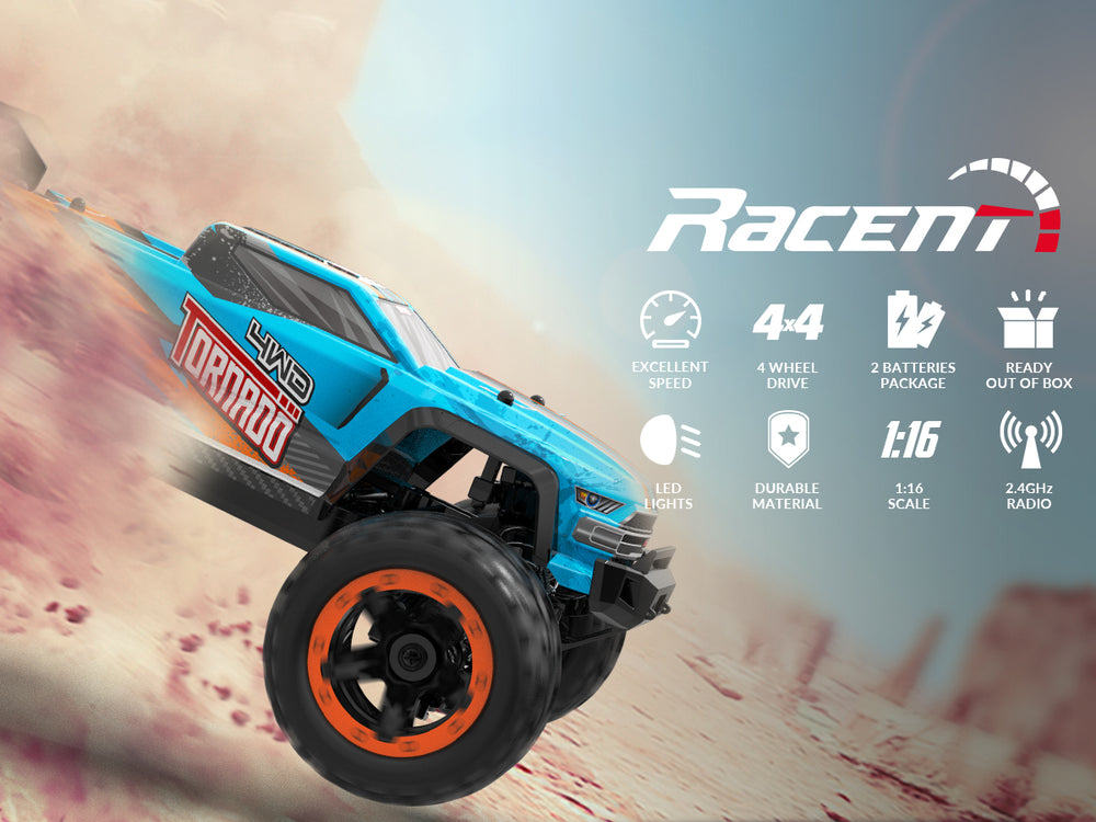 RACENT ブルートルネード 1/16 4WD オフロード RC カー 30MPH