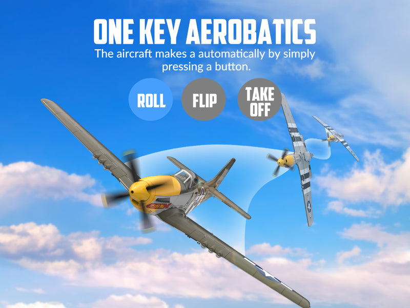 volantexrc 500mmマスタングP51ジャイロスタビライザー76802を備えたブラシレス