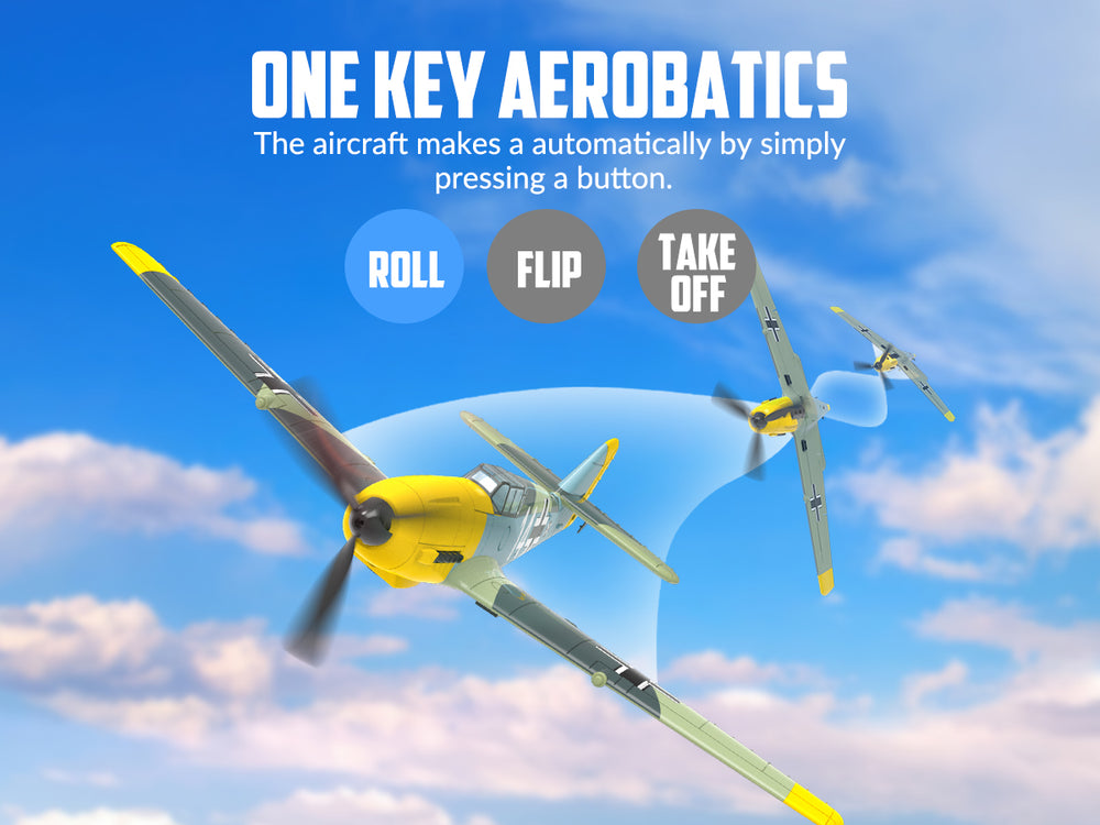 VOLANTEXRC P-51D Mustang 4-Chビギナー飛行機（Xpilotスタビライザー付き）-ワンキー曲技飛行（761-5）RTF
