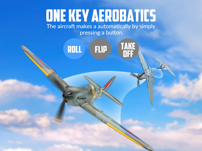 VOLANTEXRC スピットファイア (RTF) 4CH 400mm ジャイロ付き (15.7 インチ) 76112