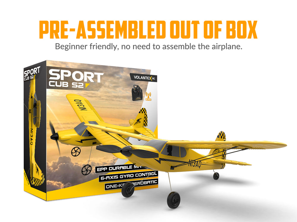 VOLANTEXRC Sport Cub S2 RTF 3CH Beginner ラジコン飛行機