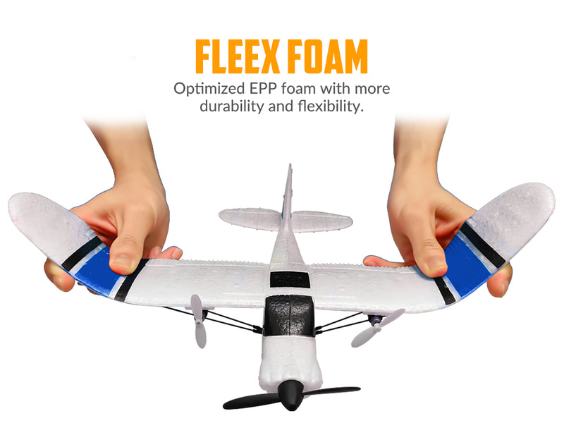 VOLANTEXRC Sport Cub S2 RC Plane with Gyro Stabilization System Ready to Fly for Beginners, 2.4Ghz 2-CH Remote Control Airplane RTF  (762-2)