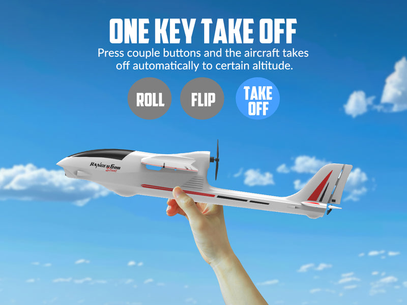 VolantexRC Ranger 600S White（RTF）4CH RC Glide（23.6 ''）76102S