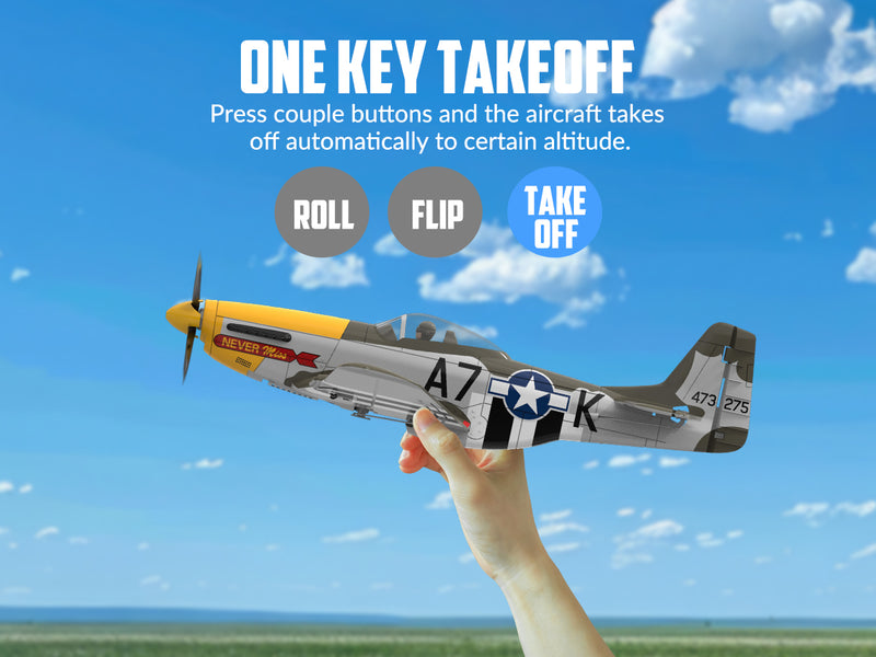 volantexrc 500mmマスタングP51ジャイロスタビライザー76802を備えたブラシレス