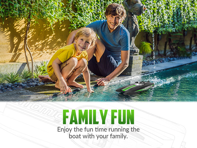 VOLANTEXRC Vector30 Mini Sefl-righting RCプールボート（子供と大人用）（795-3）RTRブラック