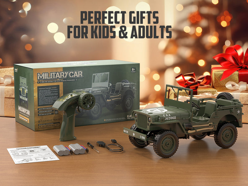 RACENT RC クローラー 多目的オフロードカー 2.4G 1941 Mb スケーラー Willys ジープの 1:10 スケール シミュレーション