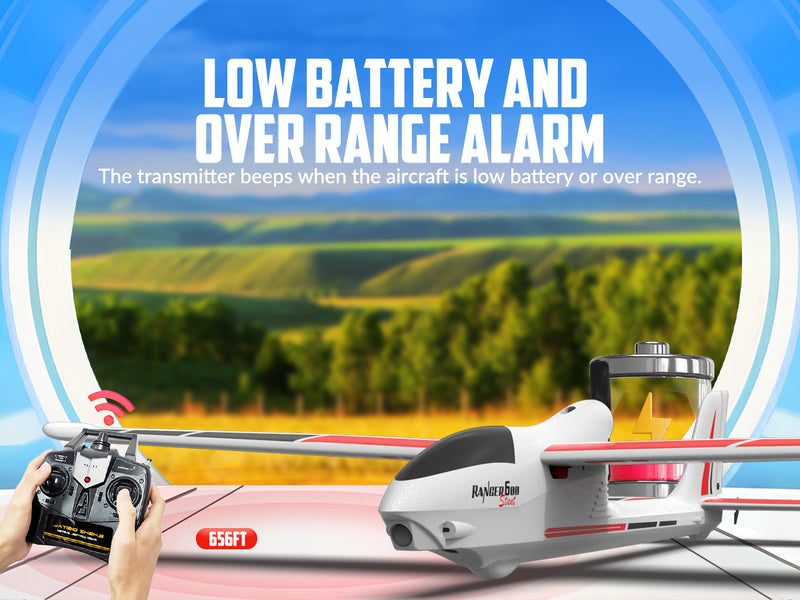 VolantexRC Ranger 600S White（RTF）4CH RC Glide（23.6 ''）76102S