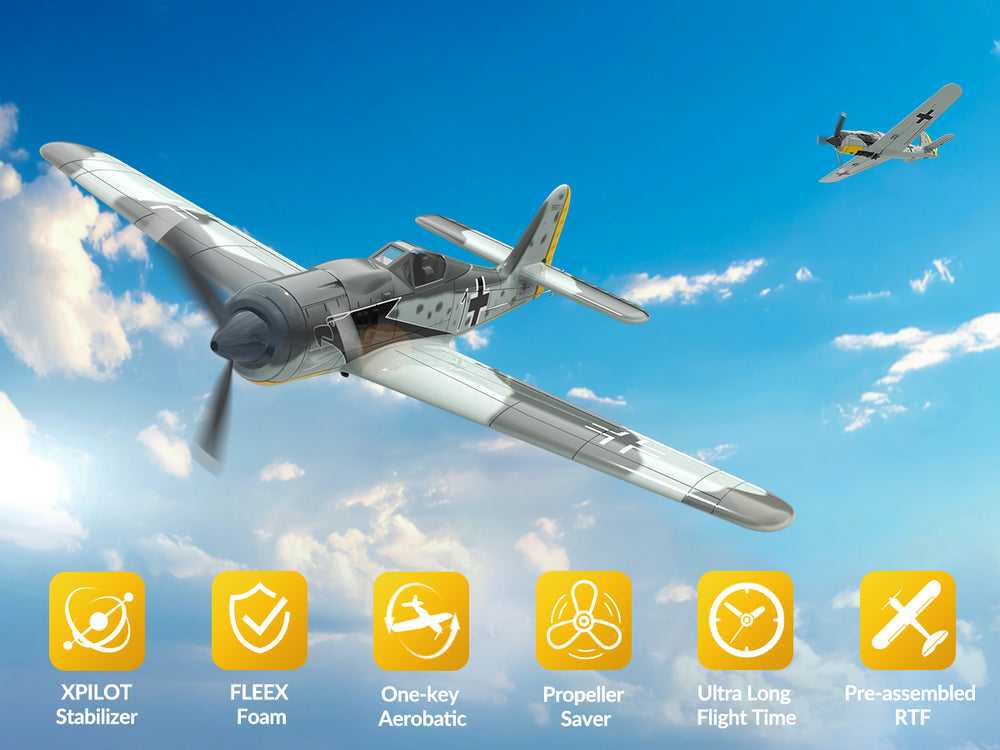 VOLANTEXRC FW190 ウォーバード：究極の初心者向けRC戦闘機