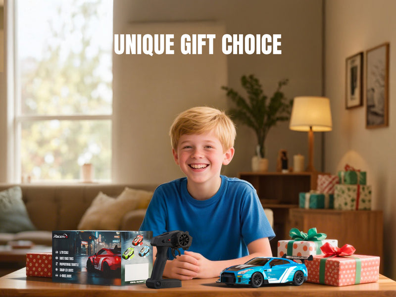 Racent 1:20 RCドリフトカー4WD、LEDライト、2バッテリー青