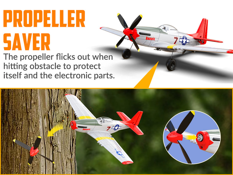 VOLANTEXRC マスタング P51 レッド(RTF) 4CH 400mm 初心者向け (15.7'') 76105