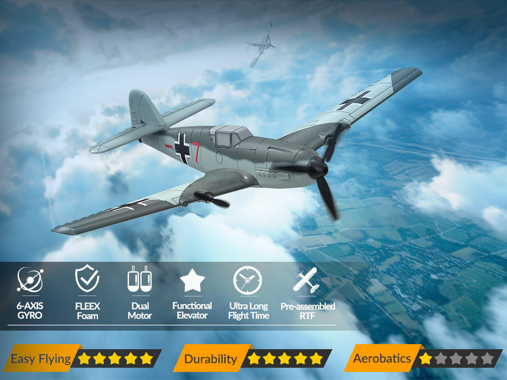 VOLANTEXRC BF109 RC プレーン (RTF) 3CH 400mm 初心者向け
