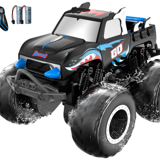 STEMTRON Amphibious Remote Control Car 1:20 All Terrain Off-Road Waterproof RC Monster Truck(Blue）-EXHOBBY LIMITED.